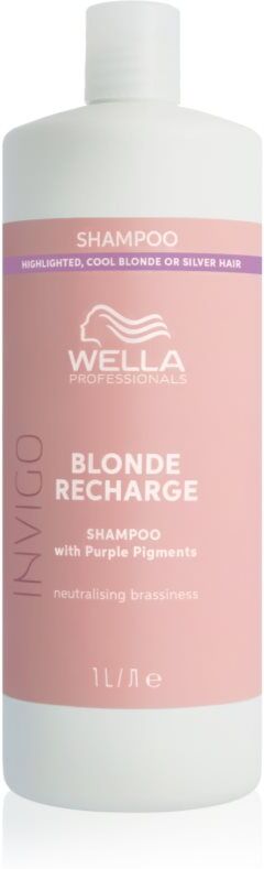 Wella Professionals Invigo Blonde Recharge Shampoo für blonde Haare neutralisiert gelbe Verfärbungen 1000 ml