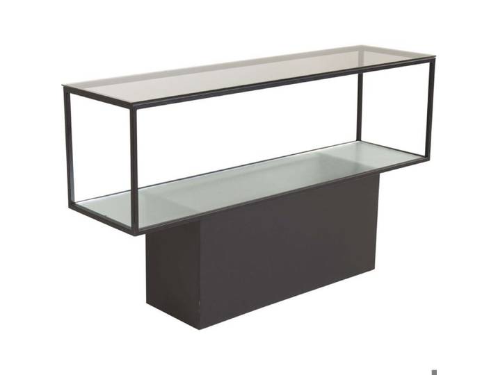 Console en verre et acier Maglehem