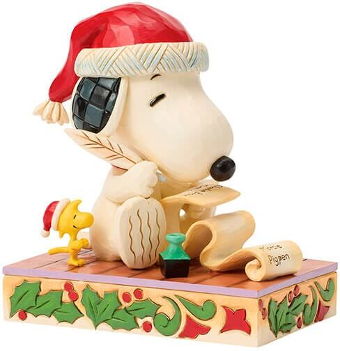 Peanuts by Jim Shore Dear Santa Snoopy & Woodstock with List Christmas Figurine