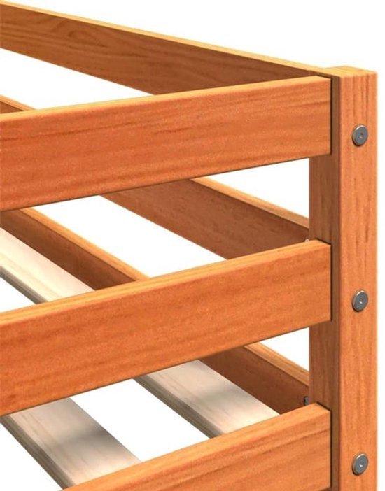 Einzelbett - Massivholzbett - Hochbett - Kinderbett - Einzelbett mit 2 großen Schubladen - 75x190 cm - Holzdesign