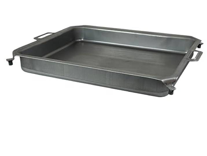 BSR-Grillen Edelstahl-Pfanne für 3-flammigen Gasgrill Grillpfanne Wanne ca. 60 x 45 cm 8 cm tief massive Ausführung ideal zum grillen und braten