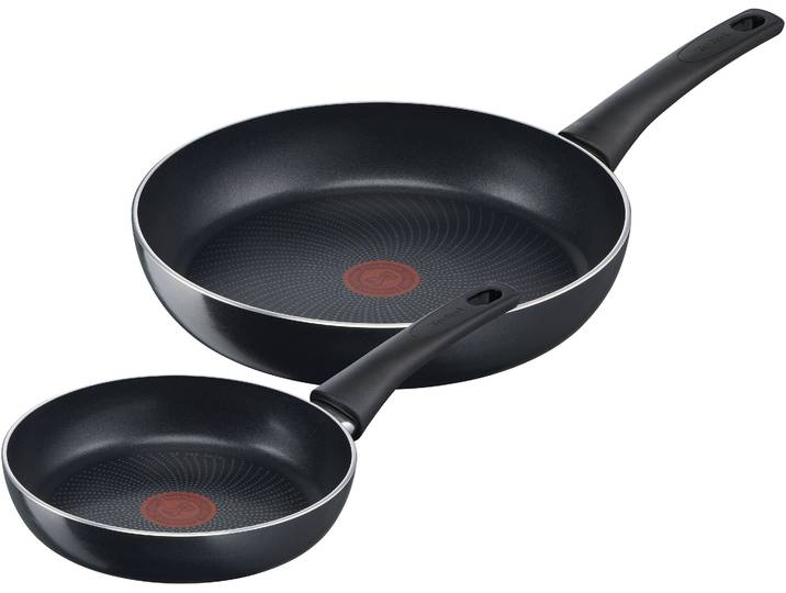 Pfannen-Set TEFAL Generous Cook , schwarz, Ø:28cm, Pfannen, Pfannen-Set, Antihaftversiegelung, Thermo-Signal, tief, alle Herdarten, Induktion