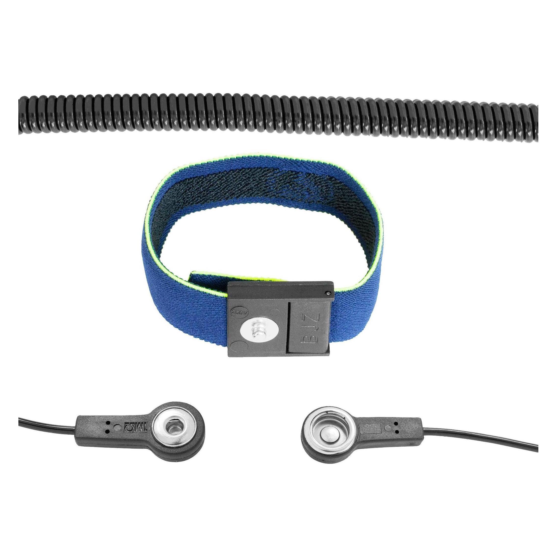 BJZ ESD Erdungsset 10.3 mm (Erdungskabel + Erdungsarmband) (Statikschutz) (A-60409)