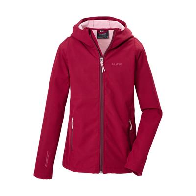 Softshelljacke KILLTEC "KOW 164 GRLS SFTSHLL JCKT", Mädchen, Gr. 164, rot, Oberseite: 100% Polyester.Rückseite: 100% Polyester.Futter: 100% Polyester, Jacken Softshelljacke, Winddichte, wasserabweisende Softshelljacke mit Fleece-Futter