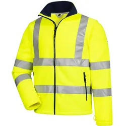 AS Arbeitsschutz Nitras Motion Tex Fleecejacke | Gr.M | gelb | abnehmbare Ärmel | Warnschutzjacke