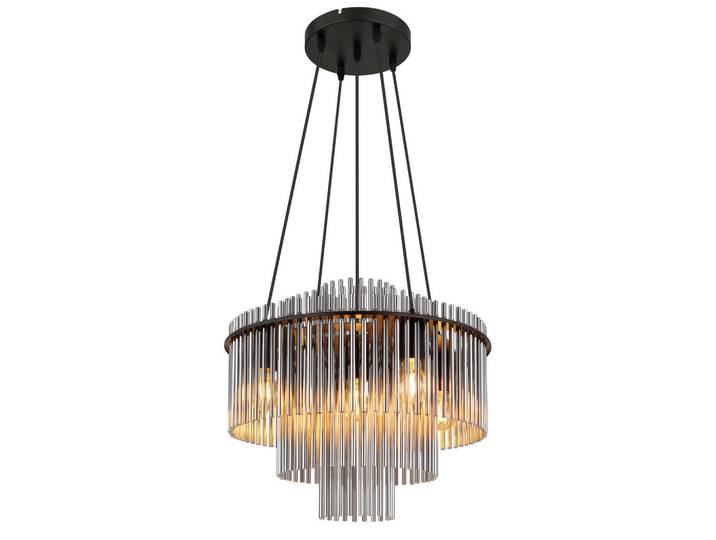 Globo Hängeleuchte, Grau, Schwarz, Metall, Kunststoff, Glas, 120 cm, CE, Lampen & Leuchten, Innenbeleuchtung, Hängelampen, Pendelleuchte