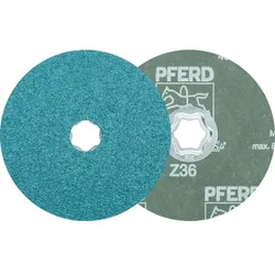 PFERD TOOLS COMBICLICK Zirkon Fiberscheibe für hohen Abtrag auf Stahl - 64290103
