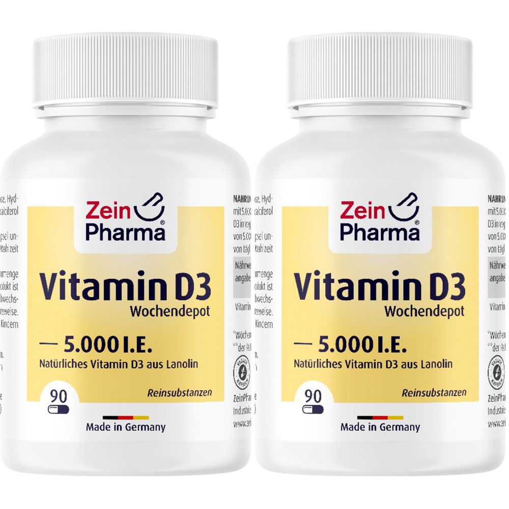 ZeinPharma Vitamin D3 Kapseln 5000 I.e. Doppelpack 2x90 St