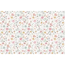 FOTOTAPETE Blumen Muster Pastell Aquarell 384/255 cm
