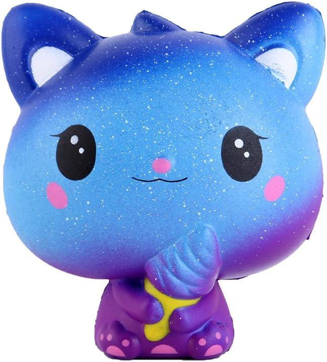 oCreon Kawaii Kattenijs Squishy Anti Stress Knijpspeelgoed met Geur - Groot formaat
