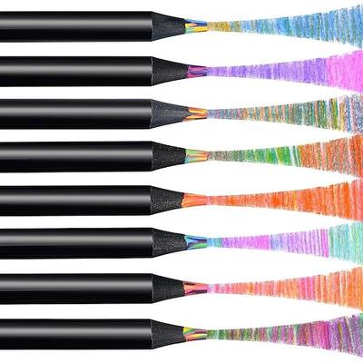 8 Stück Regenbogen Bleistifte Buntstifte für gemischte Kerne farbige Bleistifte Holz gemischte Farben Buntstifte zum Zeichnen Schreibwaren Ausmalen Skizzieren