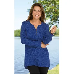 Viskose-Bluse in Muster saphir in Größe 36 von DW-Shop, Saphir, 36