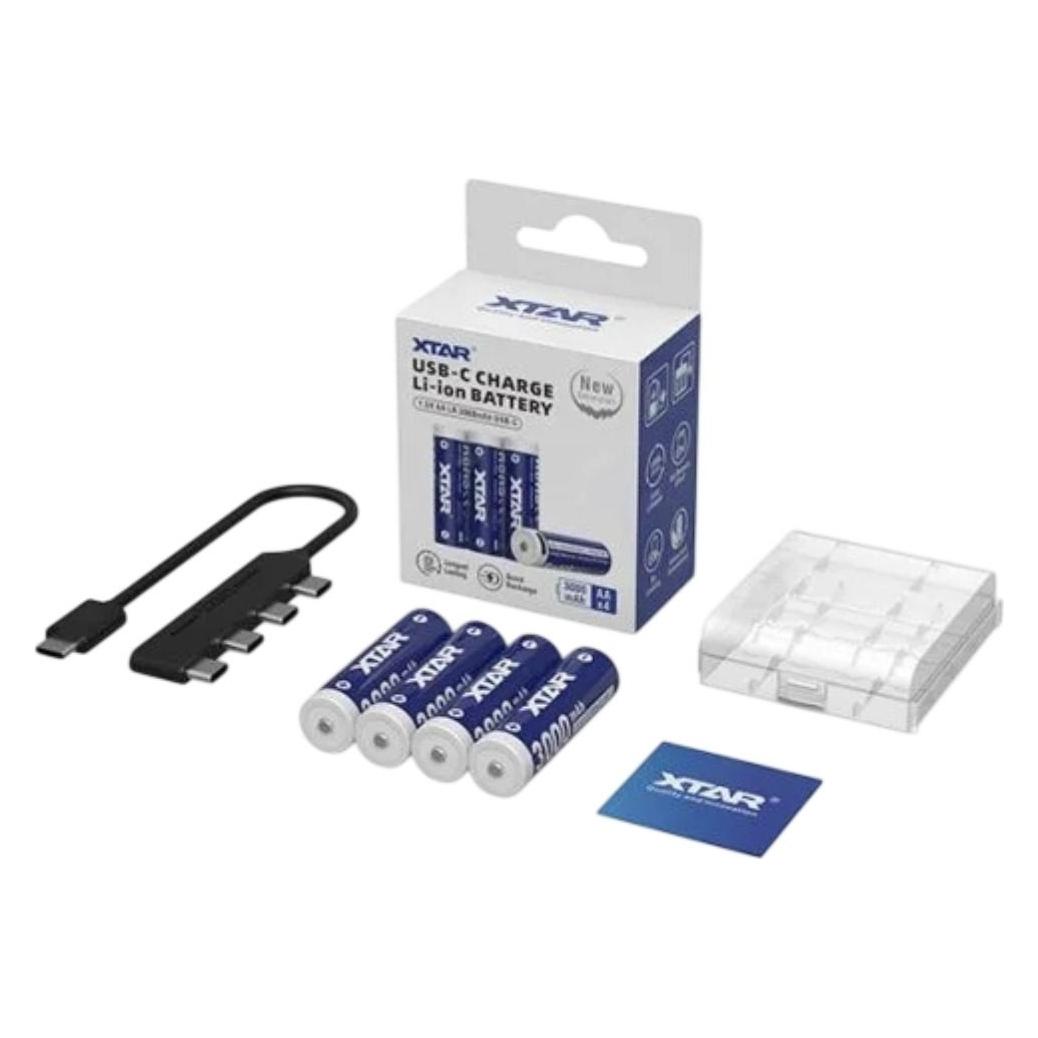 Xtar 4x R6/AA USB-C BOX (4 Stk., AA, 3000 mAh) (XTAR)