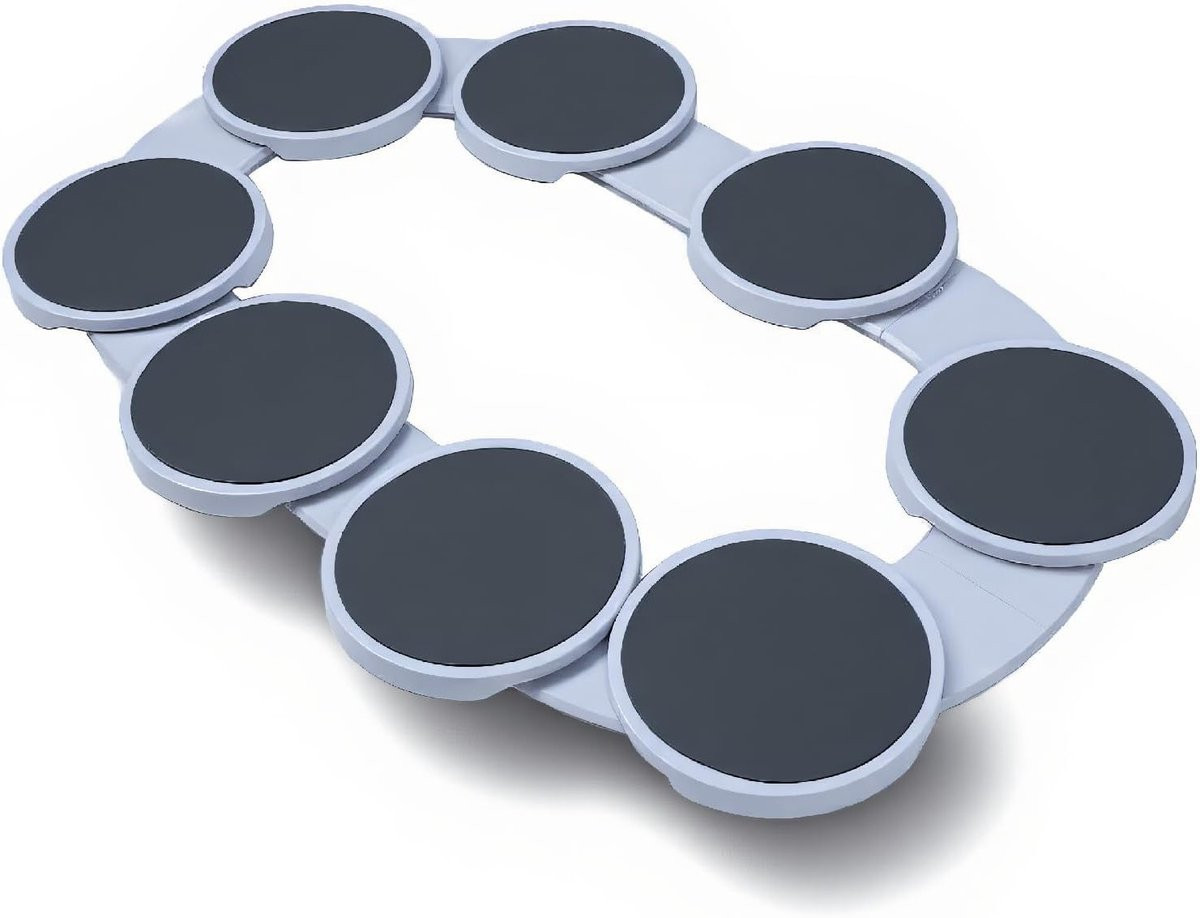 Multifunctionele ronde draaitafel voor eten en organiseren, zwart plastic