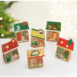buttinette Bastel-Set "Weihnachtshäuser", 6 Stück