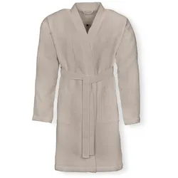 Collection Noblesse Bademantel Piquee L/XL Baumwolle Grau Taupe