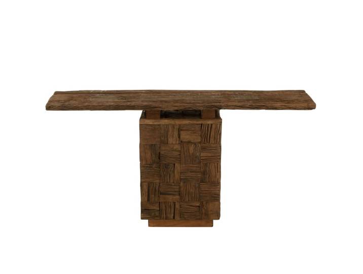 Console en bois foncé recyclé l150