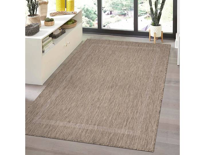 Outdoorteppich Braun/Braun Polyester 140 x 200cm