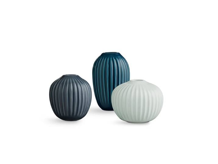 Kähler Design - Hammershøi Vase Miniatur, grün (3er-Set)
