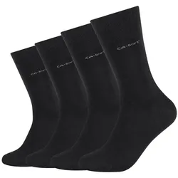 4er Pack camano Soft Bamboo Crew Socken 9999 - black 35-38