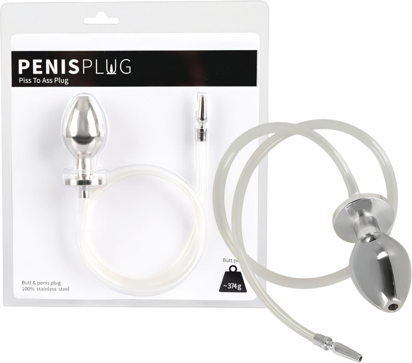 You2Toys - Piss to Ass Plug - hollow anal plug with urethral dilator
