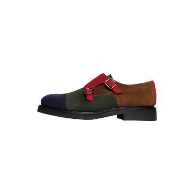 Slipper HENRY STEVENS "Barkley CDM Businessschuh", Herren, Gr. 44, braun (grün, blau, braun, rot), Kalbsvelours, Schuhe Slipper, Herren Slipper Lederschuhe handgefertigt, Anzugschuhe