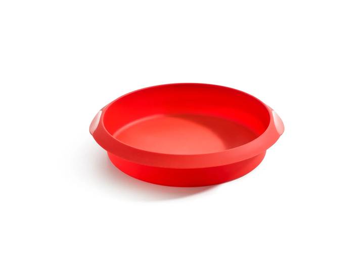 Lékué Moule à gâteau rond en silicone Lékué 20 cm Rouge