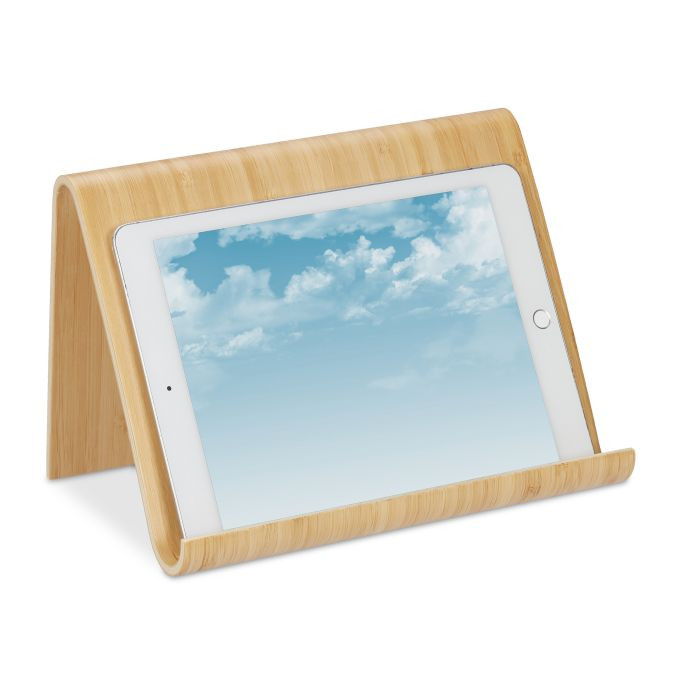 Relaxdays Tabletstandaard van hout