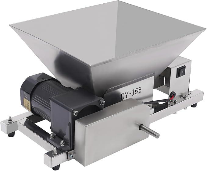 Elektrische Obstmühle 4L Obsthäcksler Fruchtbrecher Maischemühle 60W Fruchtmühle, Reiner Kupfermotor, für Mahlen von Obst Brot und braunem Zucker 52×30×38cm