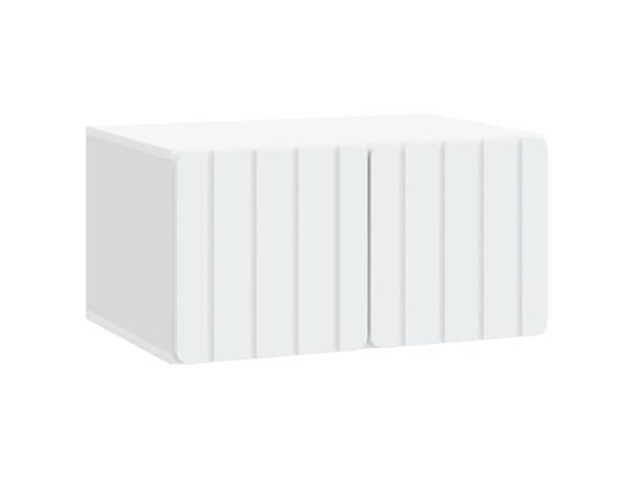 Makastle Wandmontierter TV Schrank 59,5x41x30 cm Weiß