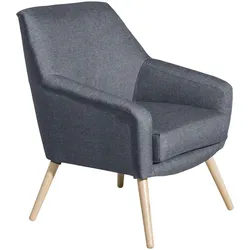 SESSEL Kachka Bezug Flachgewebe Buche natur / denim