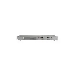 LevelOne FEP-1612W120 16-Port Fast Ethernet PoE Switch 802.3at PoE+ 120W (16 Ports), Netzwerk Switch, Grau