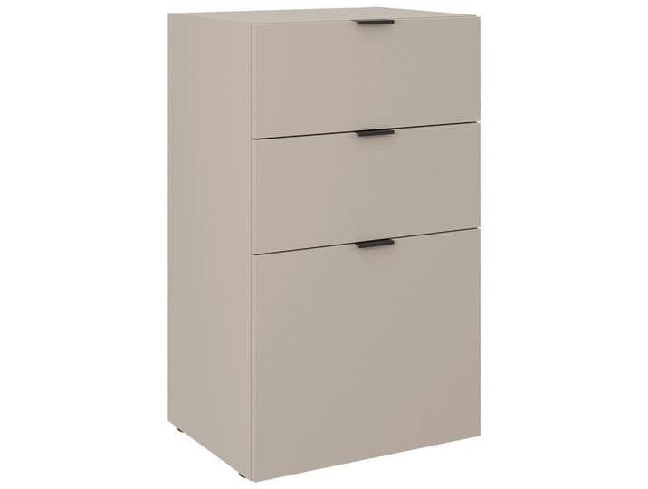 Carryhome Kommode, Taupe, Kunststoff, 3 Schublade(n) Schubladen, 52.4x87.4x40.1 cm, Wohnzimmer, Kommoden & Sideboards, Kommoden