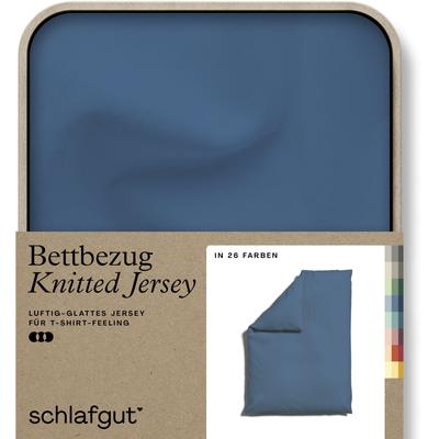 Schlafgut "Premium Bettbezug Knitted Jersey (1 St)" Ton-in-Ton Reißverschluss, Bio-Baumwolle mit Elasthan, Uni, OEKO Tex