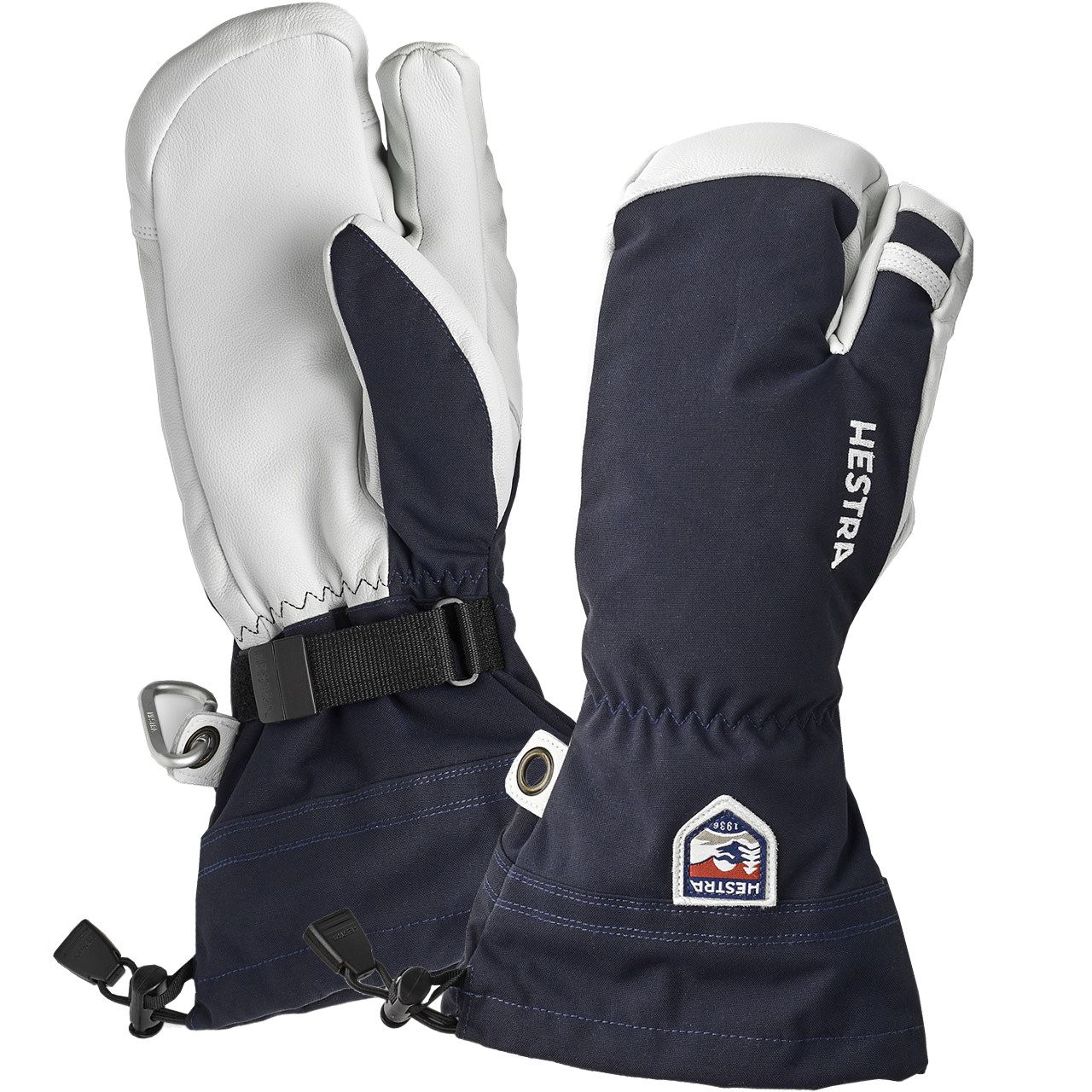 Hestra Herren 3 Finger Handschuh ARMY LEATHER HELI SKI navy - 8,0