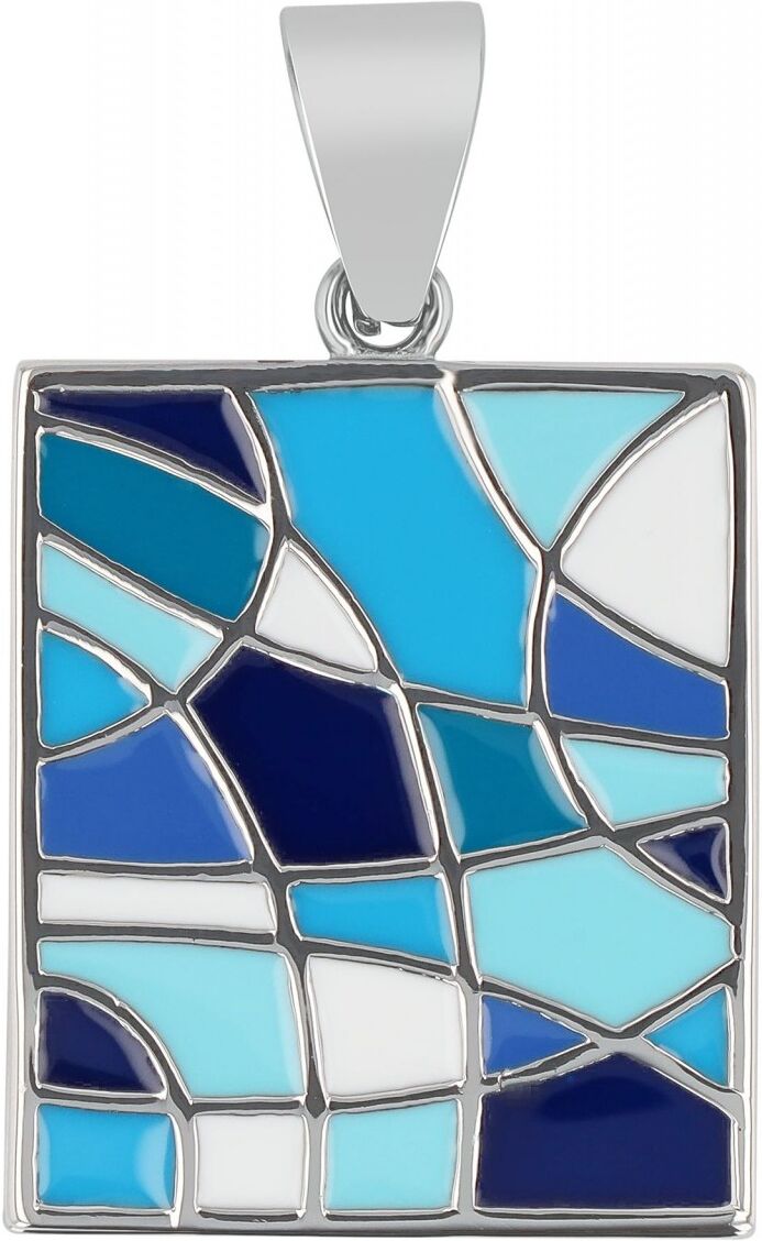 Kettenanhänger ADELIA´S "moderner Schmuck Anhänger aus Edelstahl", blau, Schmuckanhänger, Damen, Edelstahl, Kettenanhänger