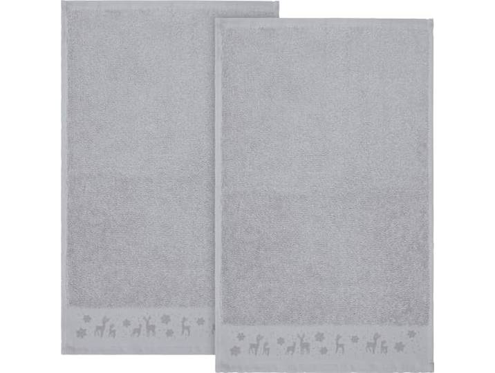 Erwin Müller Gästetuch 2er-Pack Walk-Frottier hellgrau Größe 30x50 cm
