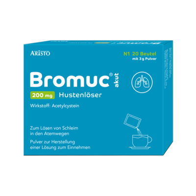 Aristo Pharma GmbH BROMUC akut 200 mg Hustenlöser Plv.z.H.e.L.z.Einn. 20 St 11353167