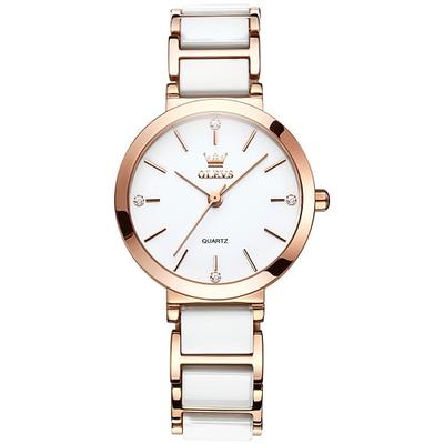 Neue Olevs Olevs Marke Mode Trend Keramik Armband Muttertagsgeschenk für Damen Uhren Einfache wasserdichte Lebensreise Freizeit Sport Diamanten Armbanduhr