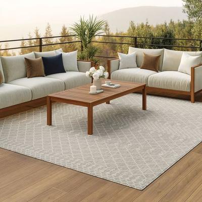 Nourison / Ds Kiri Rectangle Rug, 5' x 7', Light Gray