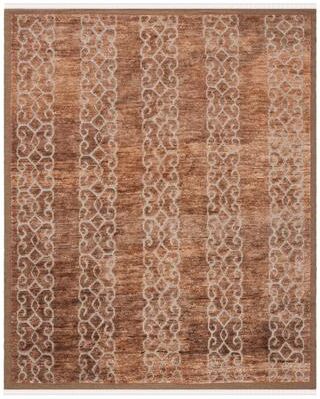 SAFAVIEH Couture Hand-Knotted Contemporary Brown Wool & Jute Rug