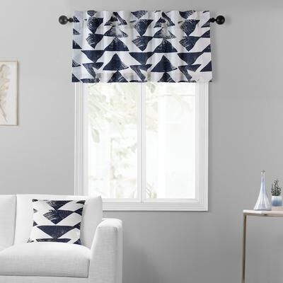 Exclusive Fabrics Triad Printed Cotton Window Valance - 50 X 19