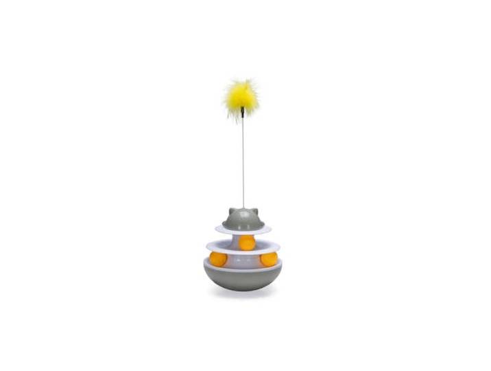 Beeztees interactief kattenspeelgoed pluche knisper Sapi (19x19x48 cm)