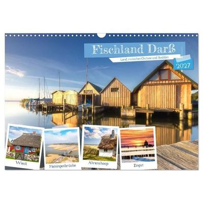 Fischland Darß, Land zwischen Ostsee und Bodden (Wandkalender 2027 DIN A3 quer), CALVENDO Monatskalender