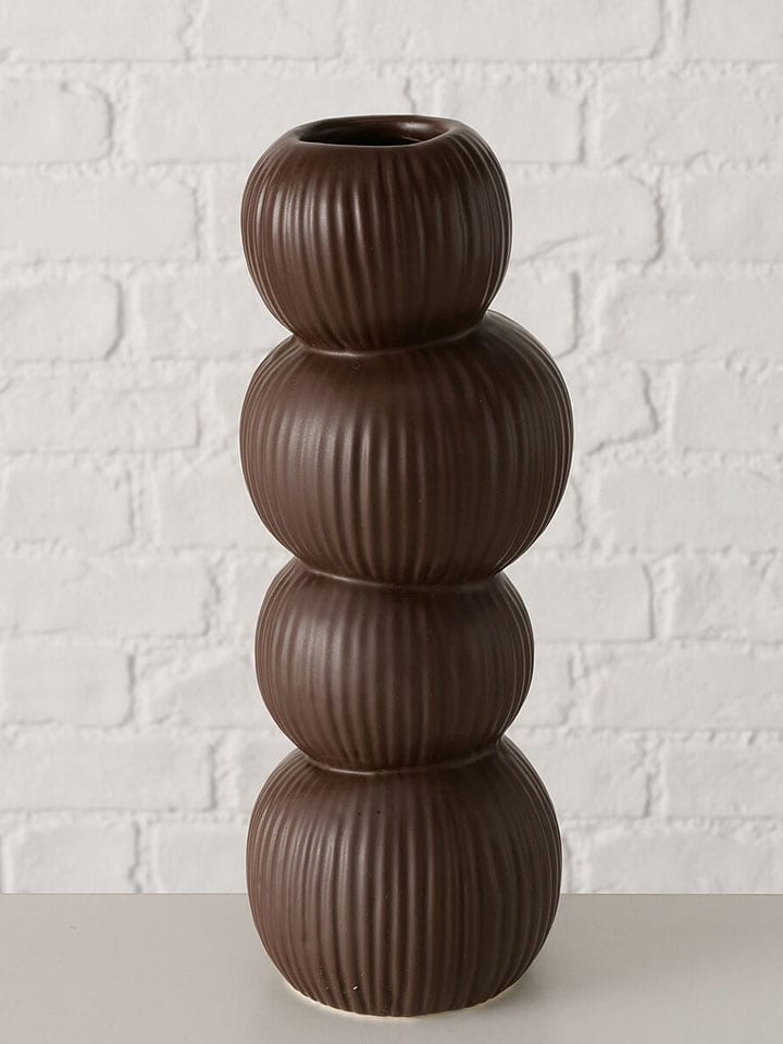 Boltze Vase ''Cocoa'' in Dunkelbraun - (H)22,8 x Ø 8,5 cm - onesize