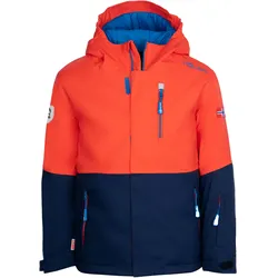 Trollkids Kinder Hallingdal Wintersportjacke - 104 - flame orange/navy