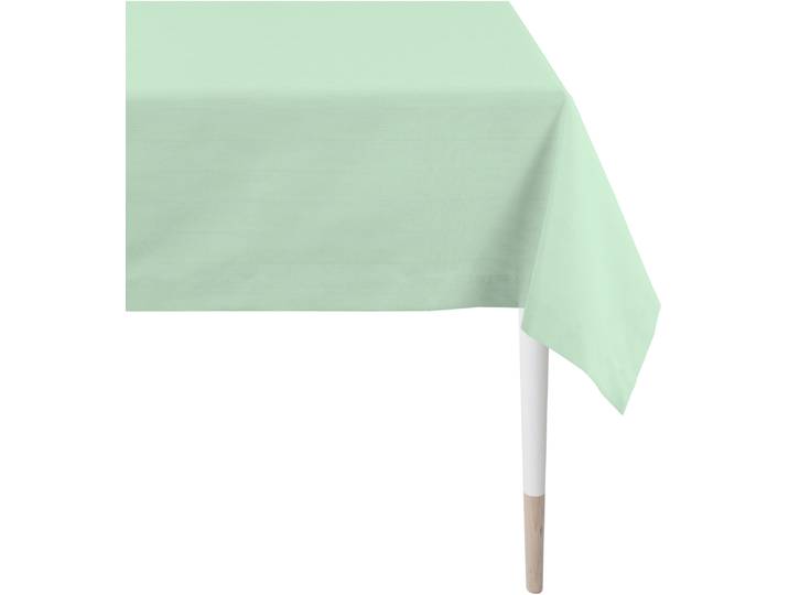 Tischdecke APELT 4362 Rips-Uni Gr. 4, grün (mint), Ø:170cm, Baumwolle, Polyester, Tischdecken, Tischdecke, Wasser- und Schmutzabweisend
