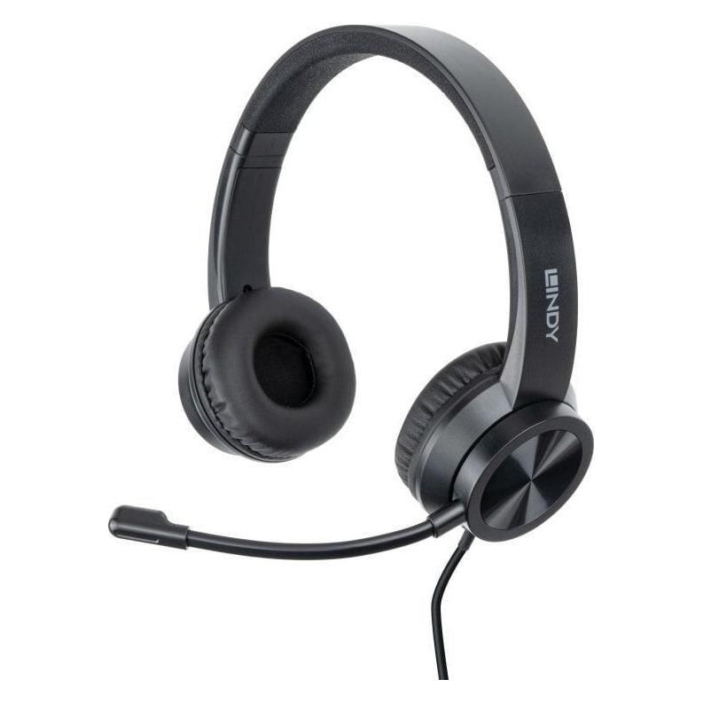 Lindy USB-C Office-Headset mit USB A zu C Adapter (20439) (Kabelgebunden, USB-C) (20439)