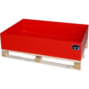 BAUER Auffangwanne 2008, rot, aus Stahl, 120 x 80cm, 224 Liter