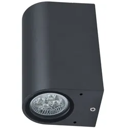 HEITRONIC Außenwandleuchte AMBOS, IP44, Up/Down, 2x GU10 max. 11W, anthrazit HEI-35376